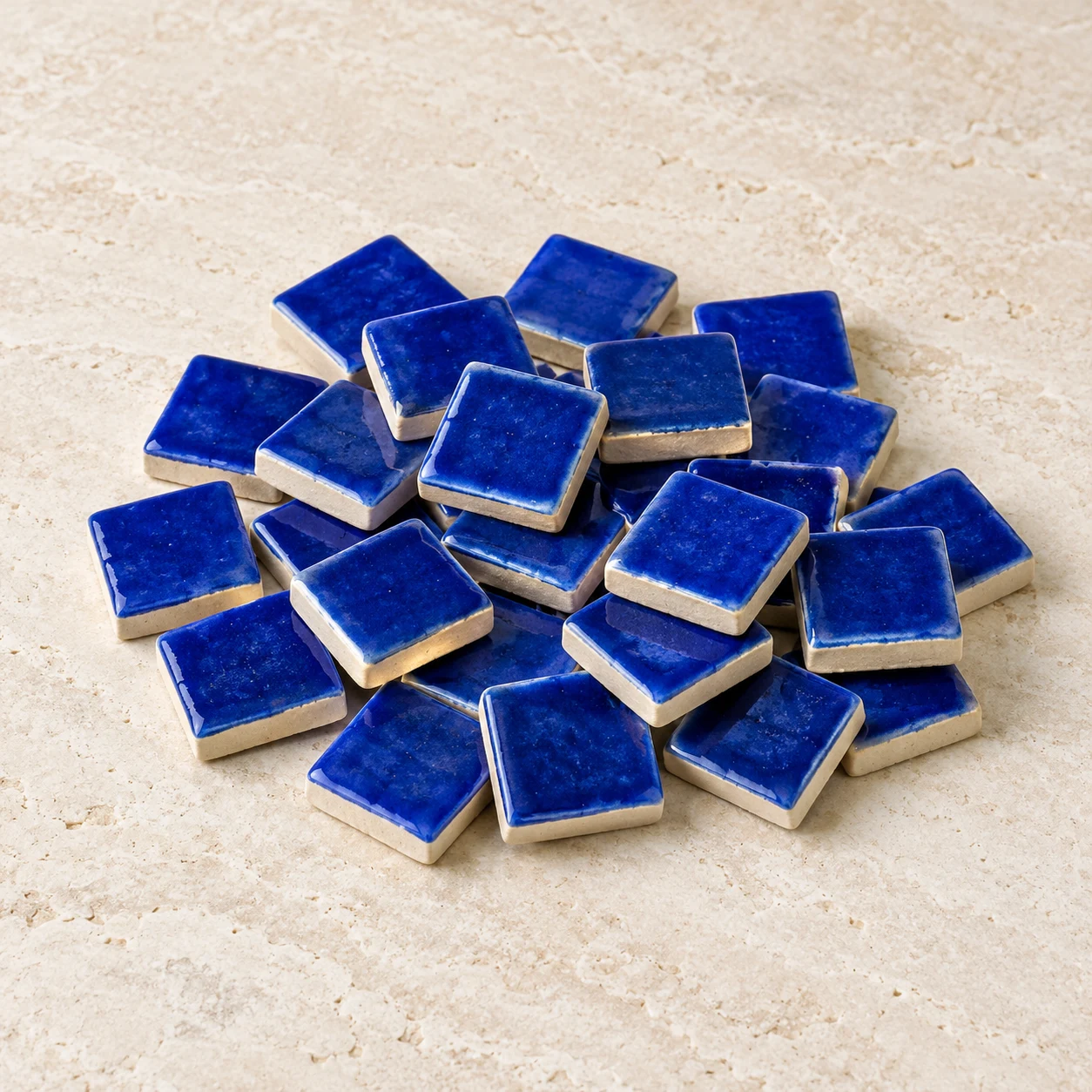Cobalt Ceramic Squares